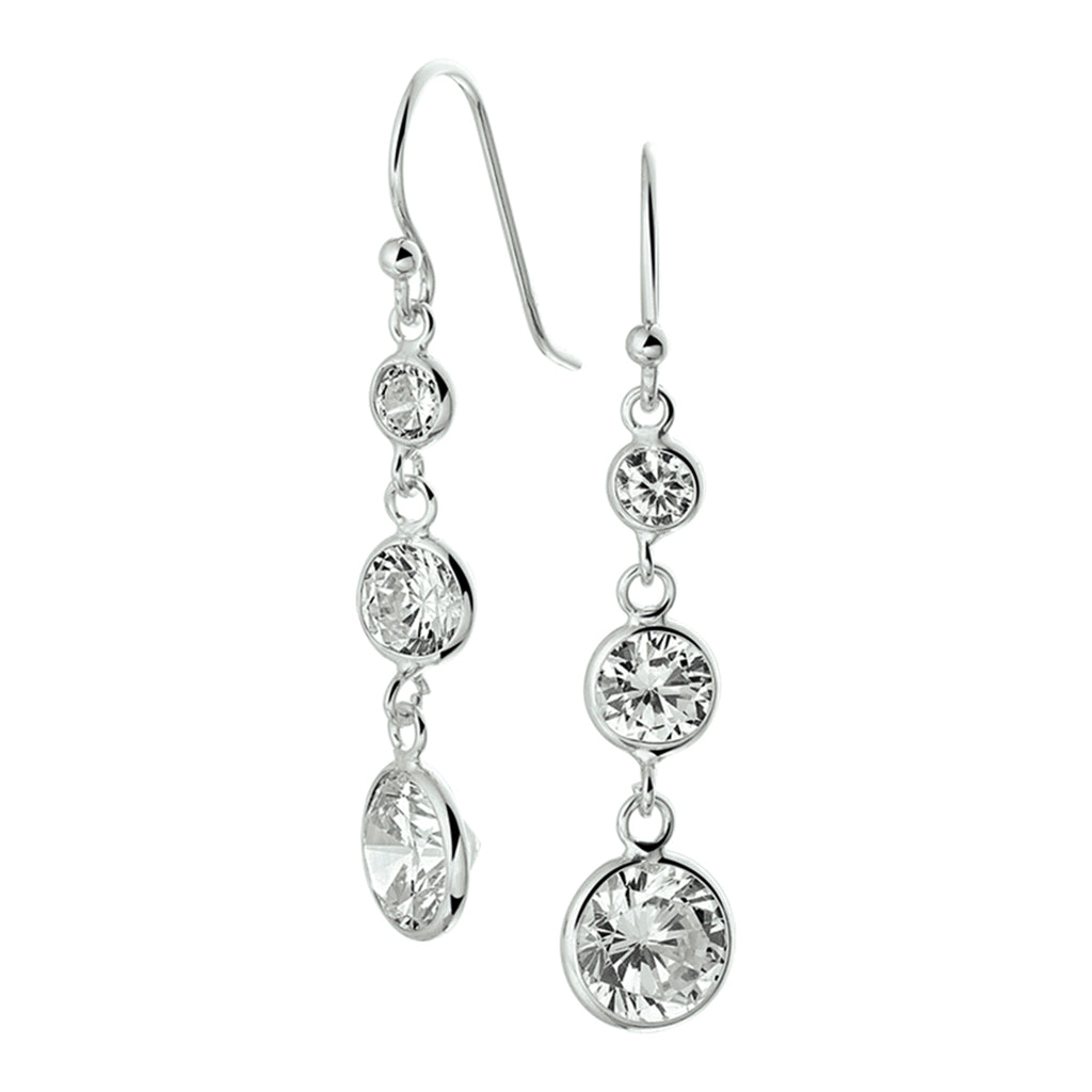 Zilver gerhodineerd oorhangers
