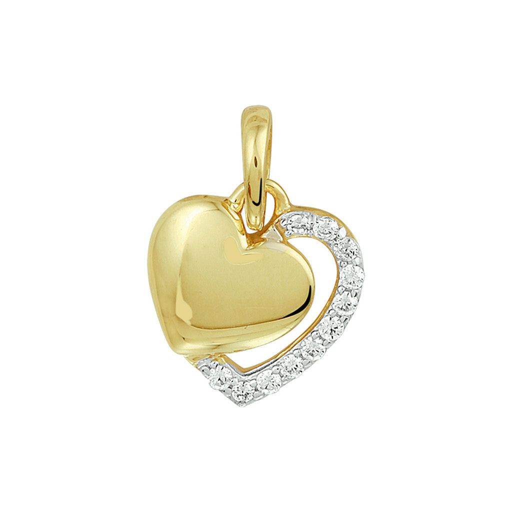 Hanger hart zirkonia bicolor gestift