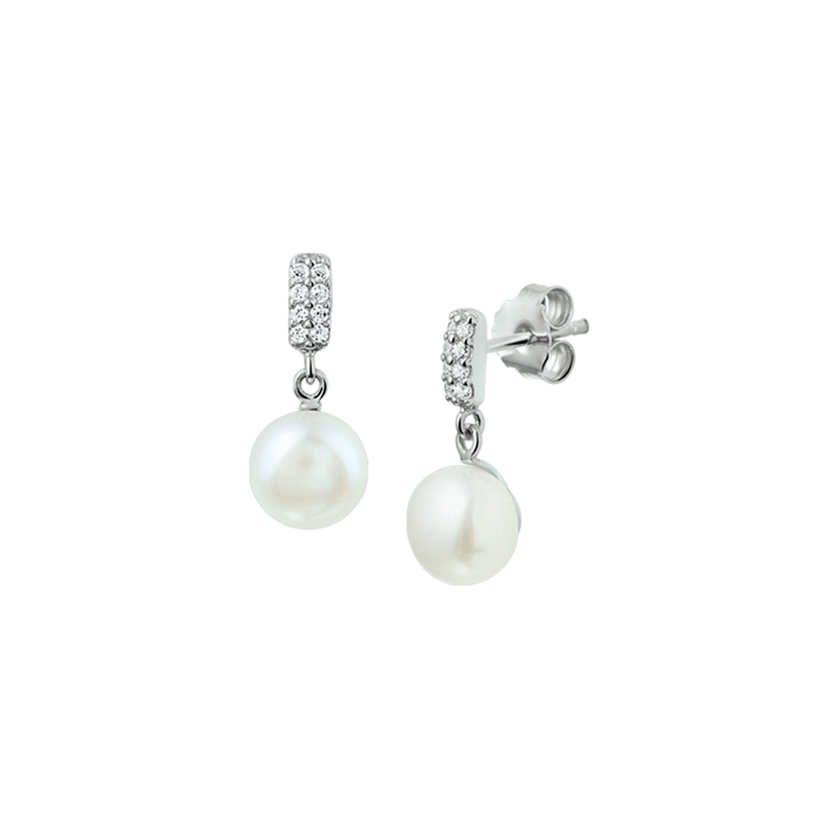 Oorhangers parel en zirkonia