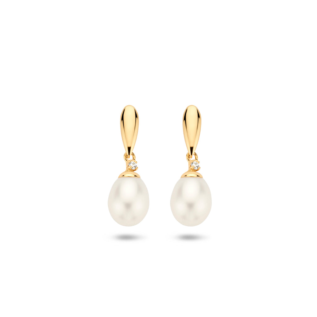Oorhangers parel en zirkonia