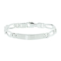 Graveerarmband figaro plaat 8 mm 21 cm