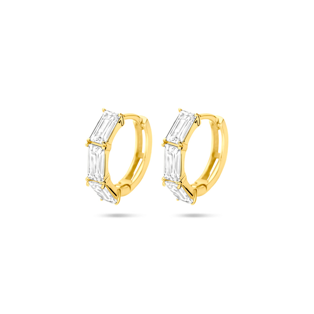 Klapoorringen zirkonia 15.5 mm 1 micron