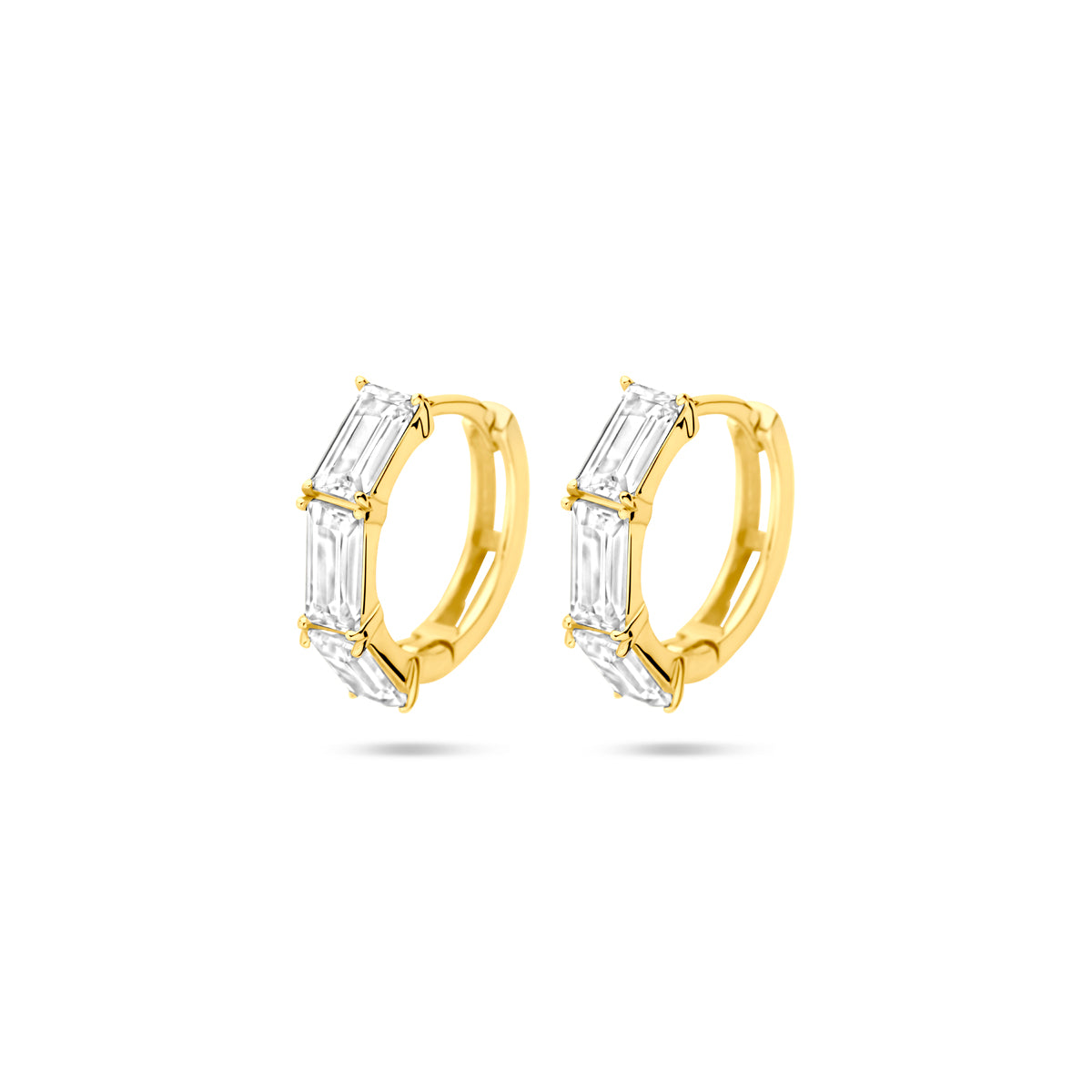 Klapoorringen zirkonia 15.5 mm 1 micron