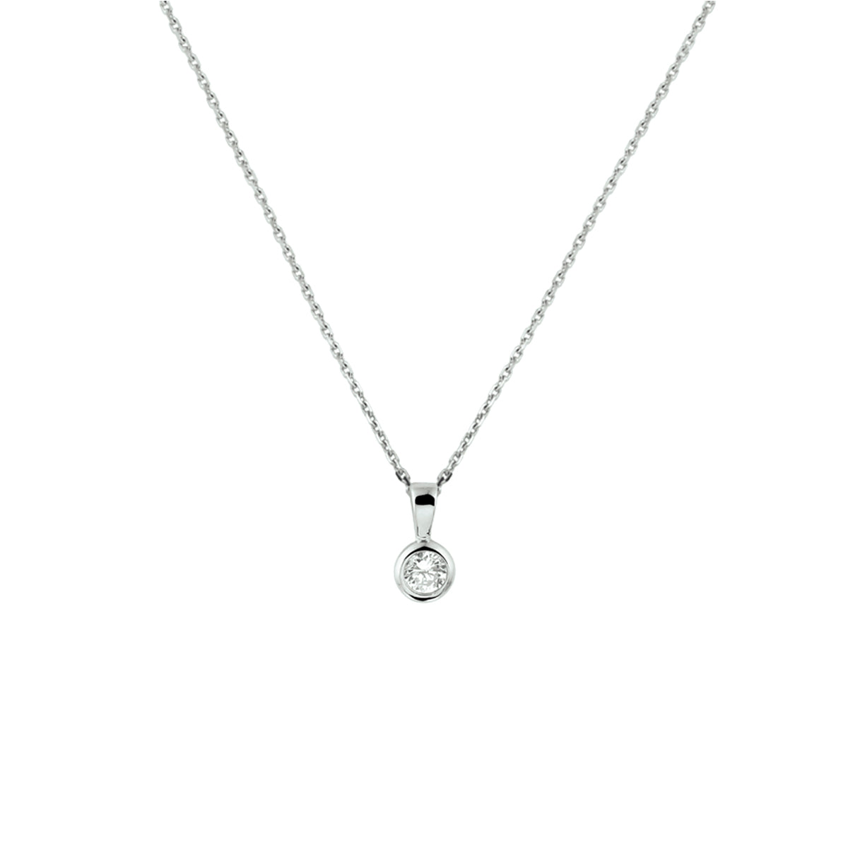 Collier zirkonia 41 + 4 cm
