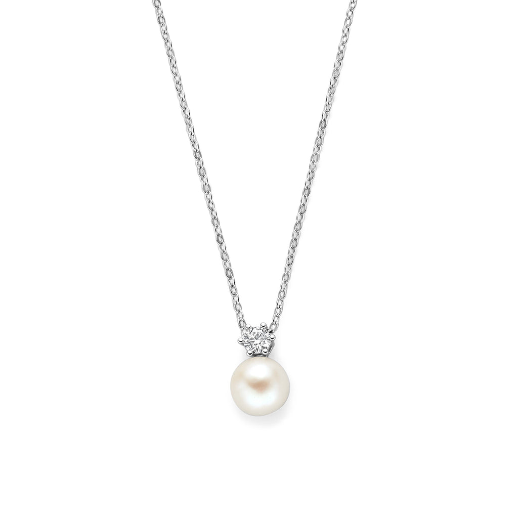 collier parel en zirkonia 42 + 3 cm