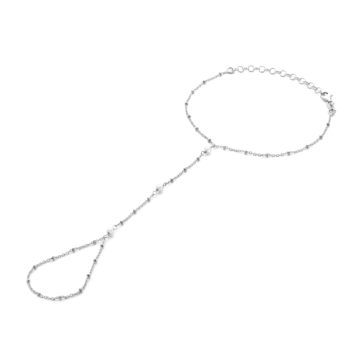 Hand chain Zilver gerhodineerd