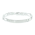 Graveerarmband figaro plaat 7.6 mm 20 cm