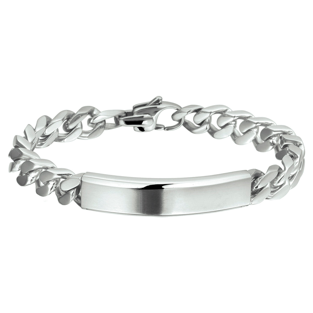 Graveerarmband gourmet poli/mat plaat 11 mm 21 cm