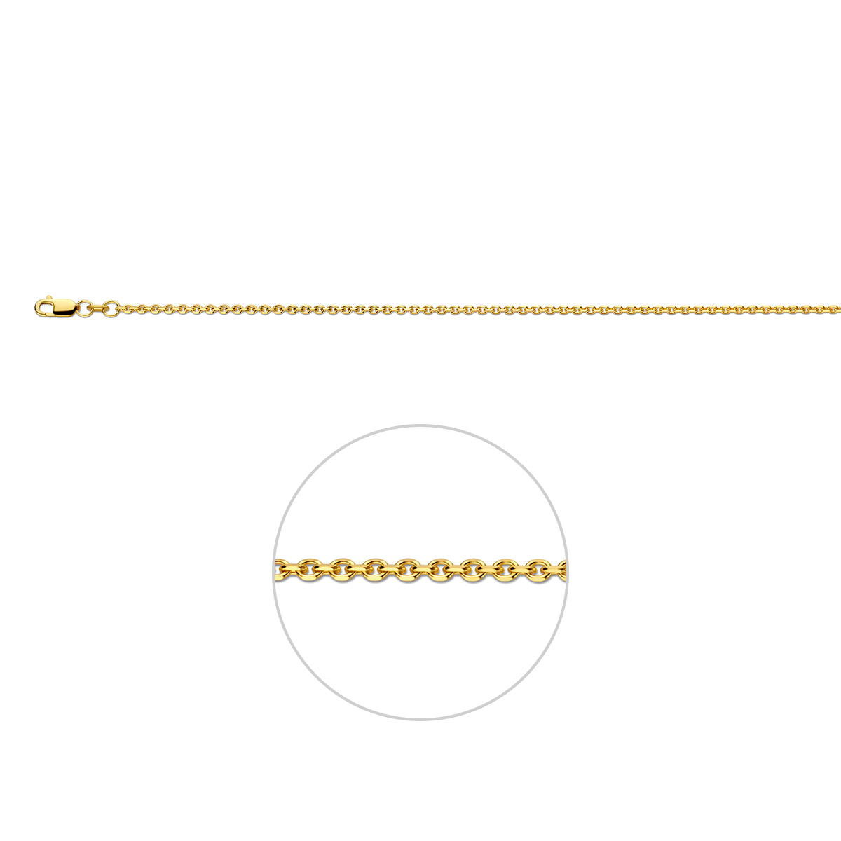 COLLIER ankerschakel - goud