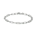 Armband paperclip schakel - zilver