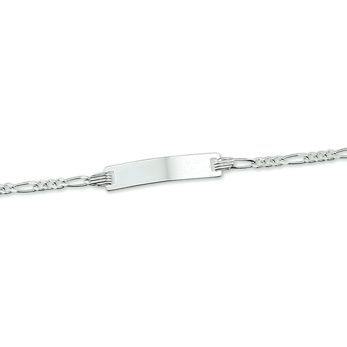 Graveerarmband figaro plaat 4.2 mm