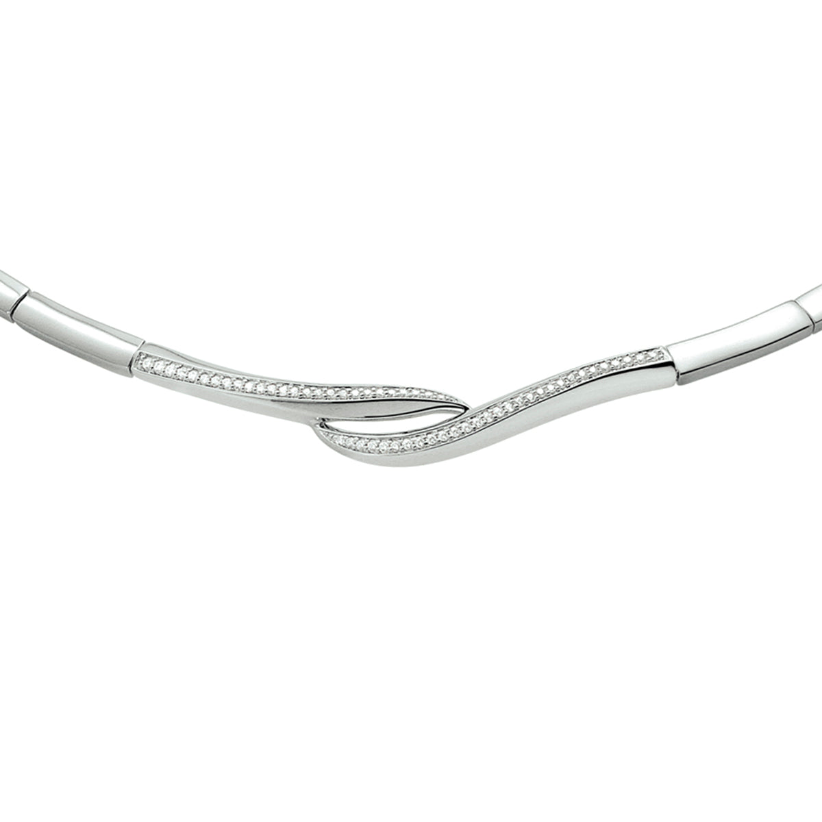 Collier zirkonia 43 + 3 cm