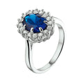 Ring zirkonia en synthetische saffier halo
