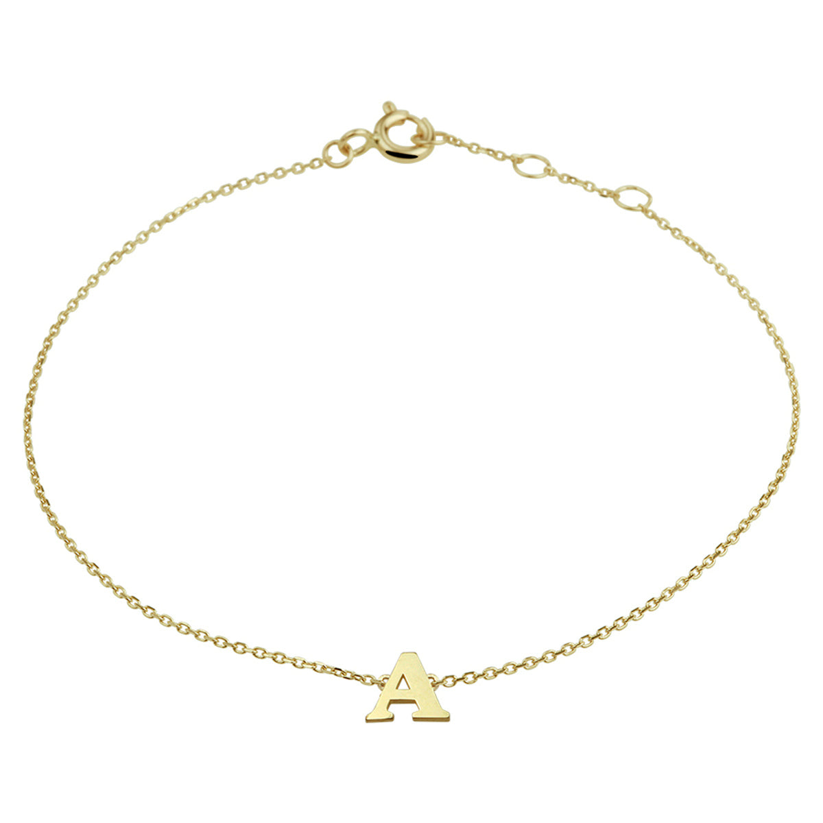Armband letter 16.5 - 17.5 - 18.5 cm