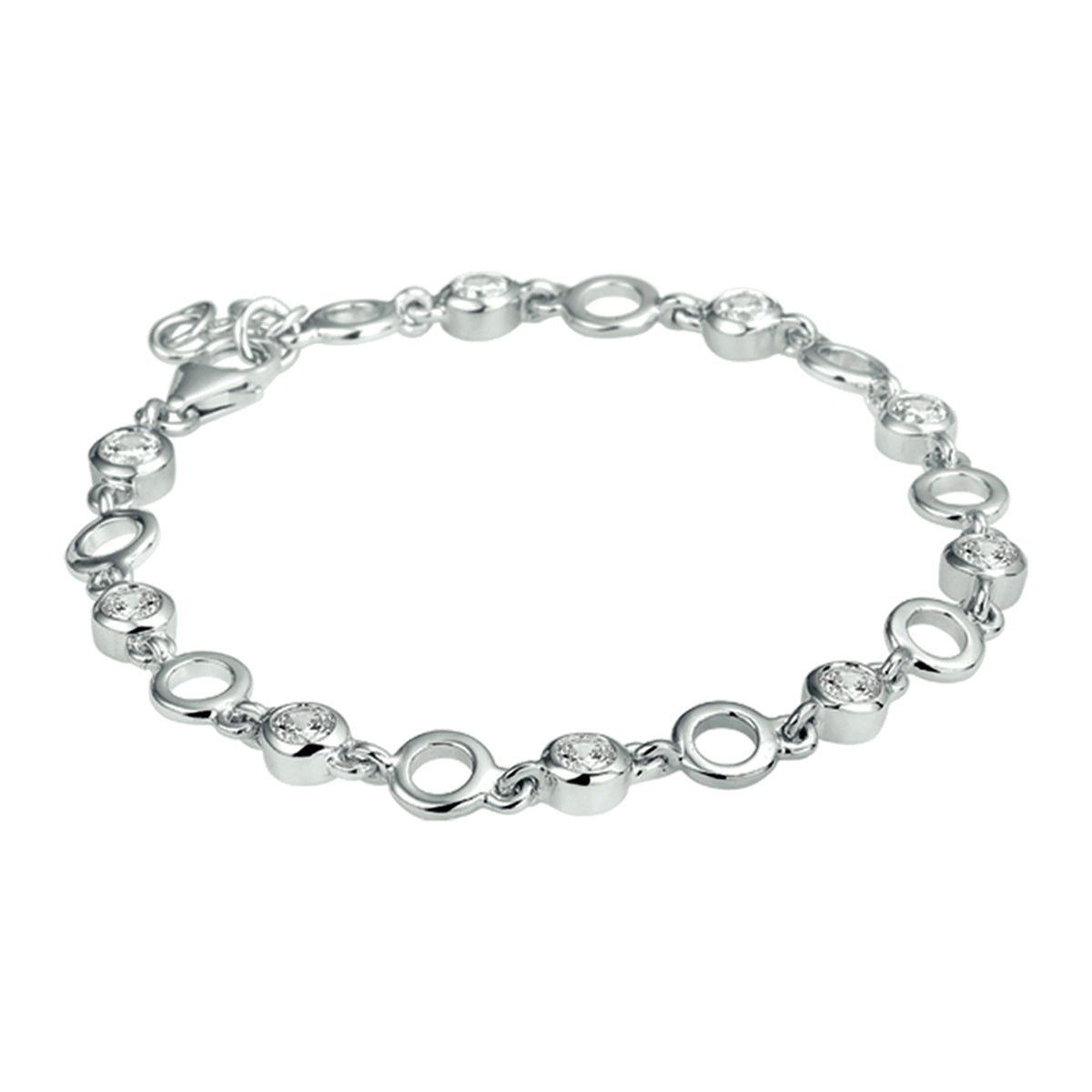 ARMBAND ZILVER DAMES 20CM