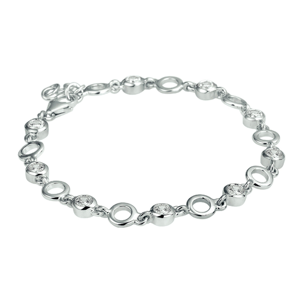 Zilveren armband met zirkonia