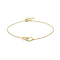 armband 14k goud| 2 rondjes | 0.8 mm | 16.5 - 17.5 - 18.5 cm