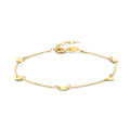 Armband hartjes 16.5 - 18.5 cm