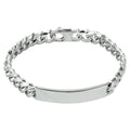 Graveerarmband gourmette 6-zijdes geslepen plaat 8.5 mm 21 cm