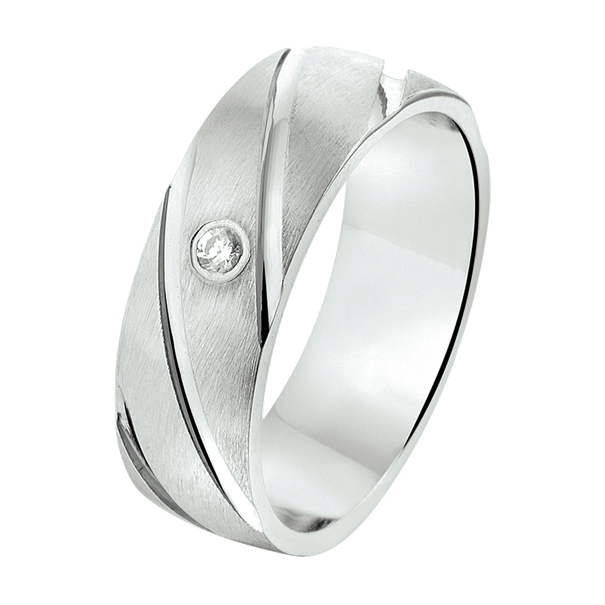 Ring a209 - 6.5 mm - met cz