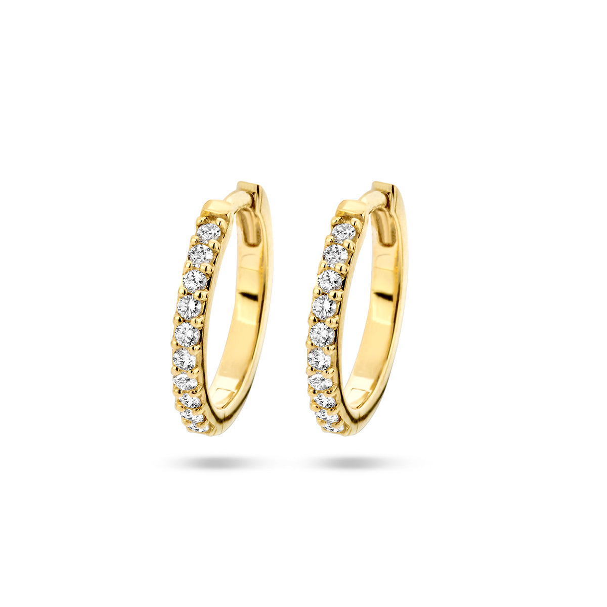 Klapoorringen diamant 0.23ct (2x0.115) h p1