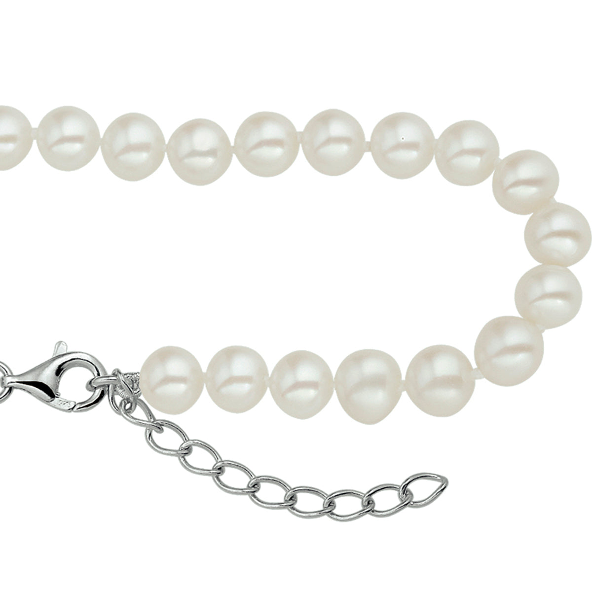 Armband parel 6.5 mm 18 + 3 cm