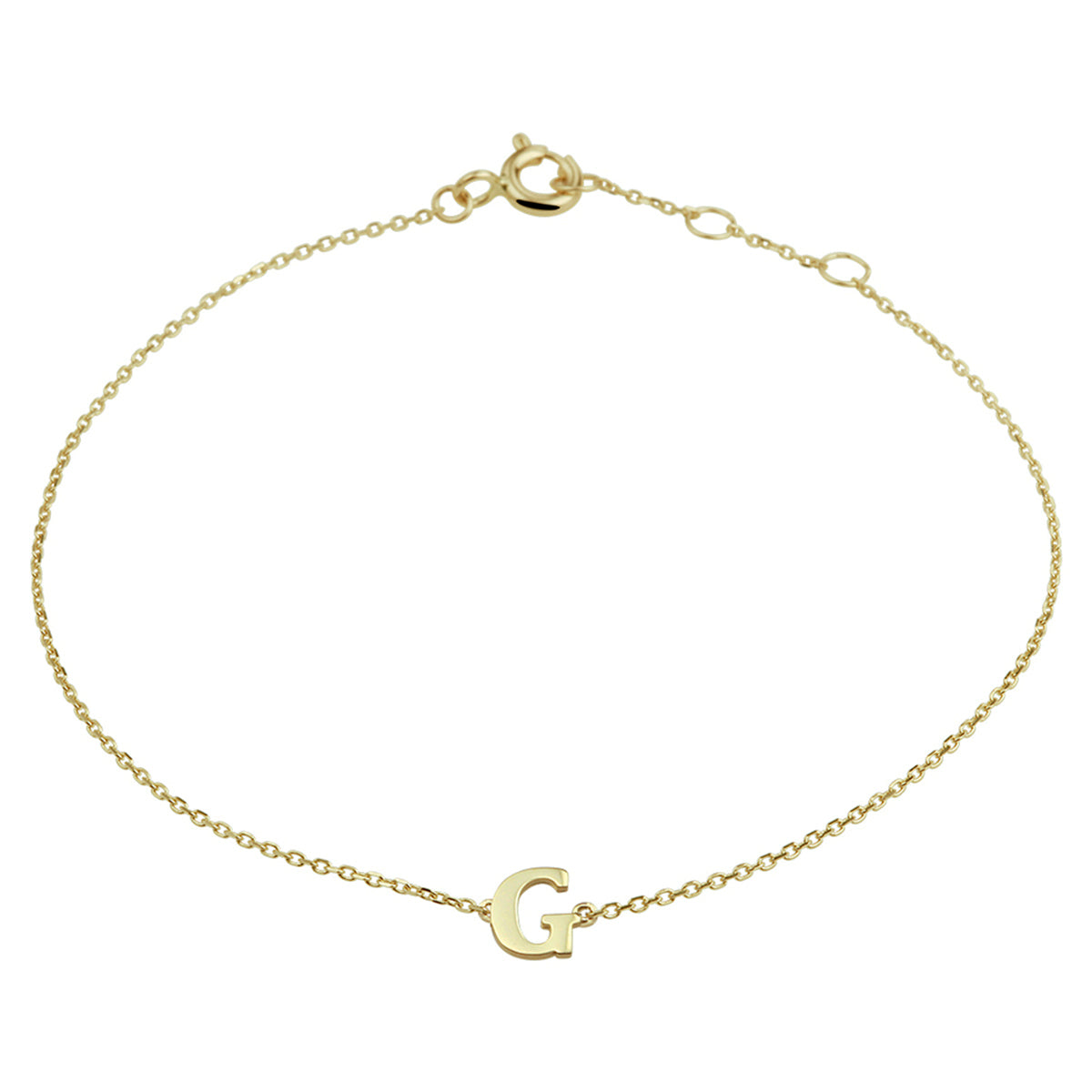 Armband letter 16.5 - 17.5 - 18.5 cm
