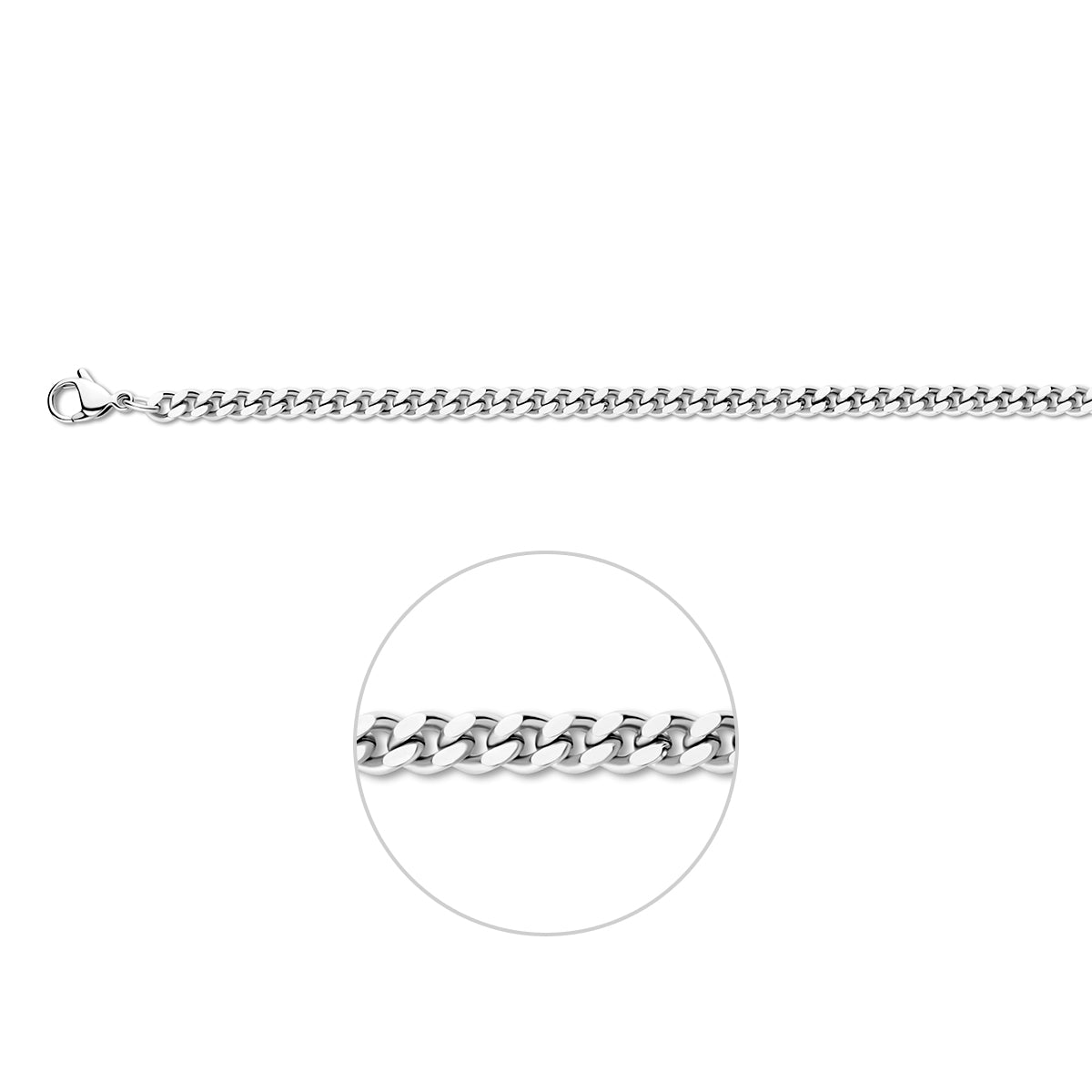 Collier geslepen gourmette 4.3 mm