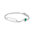Graveerarmband plaat 5.0 mm met geboortesteen 11 + 2 cm