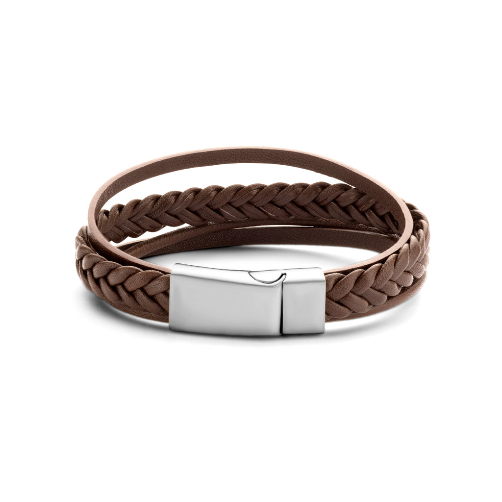 Armband leer bruin 12mm