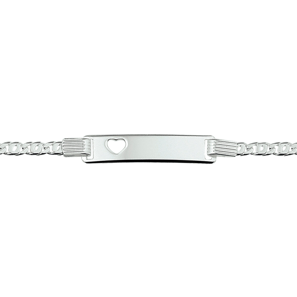 Graveerarmbanden hart plaat 6 mm 16-18 cm