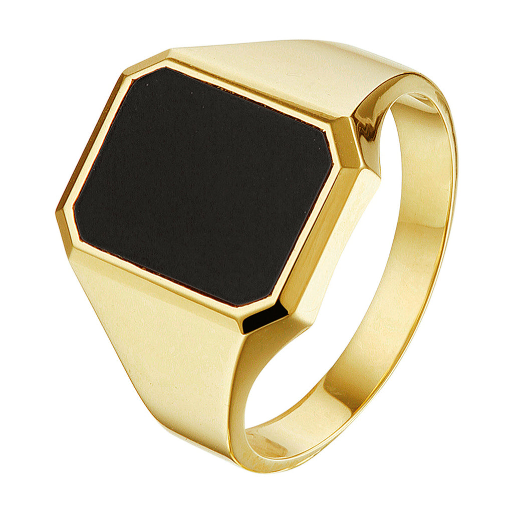 Zegelring massief onyx