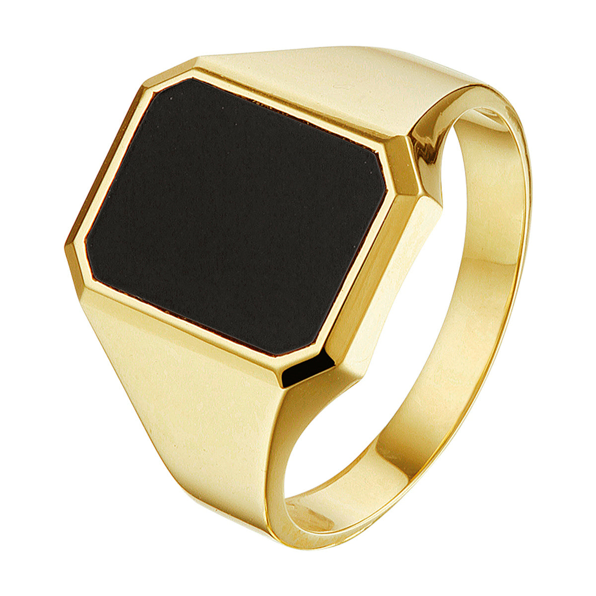 Zegelring massief onyx