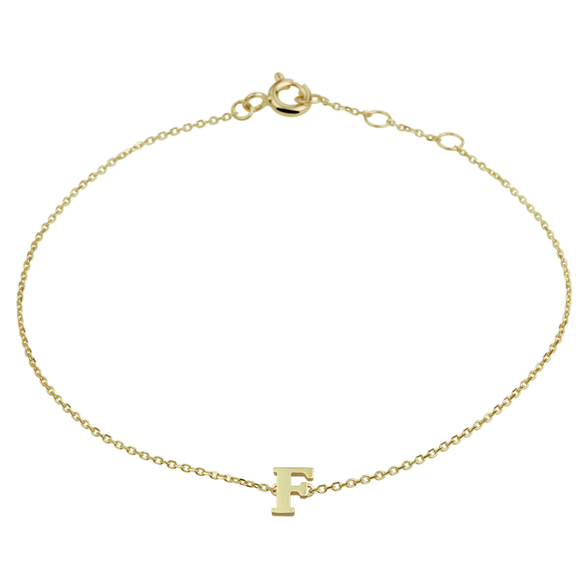Armband letter 16.5 - 17.5 - 18.5 cm
