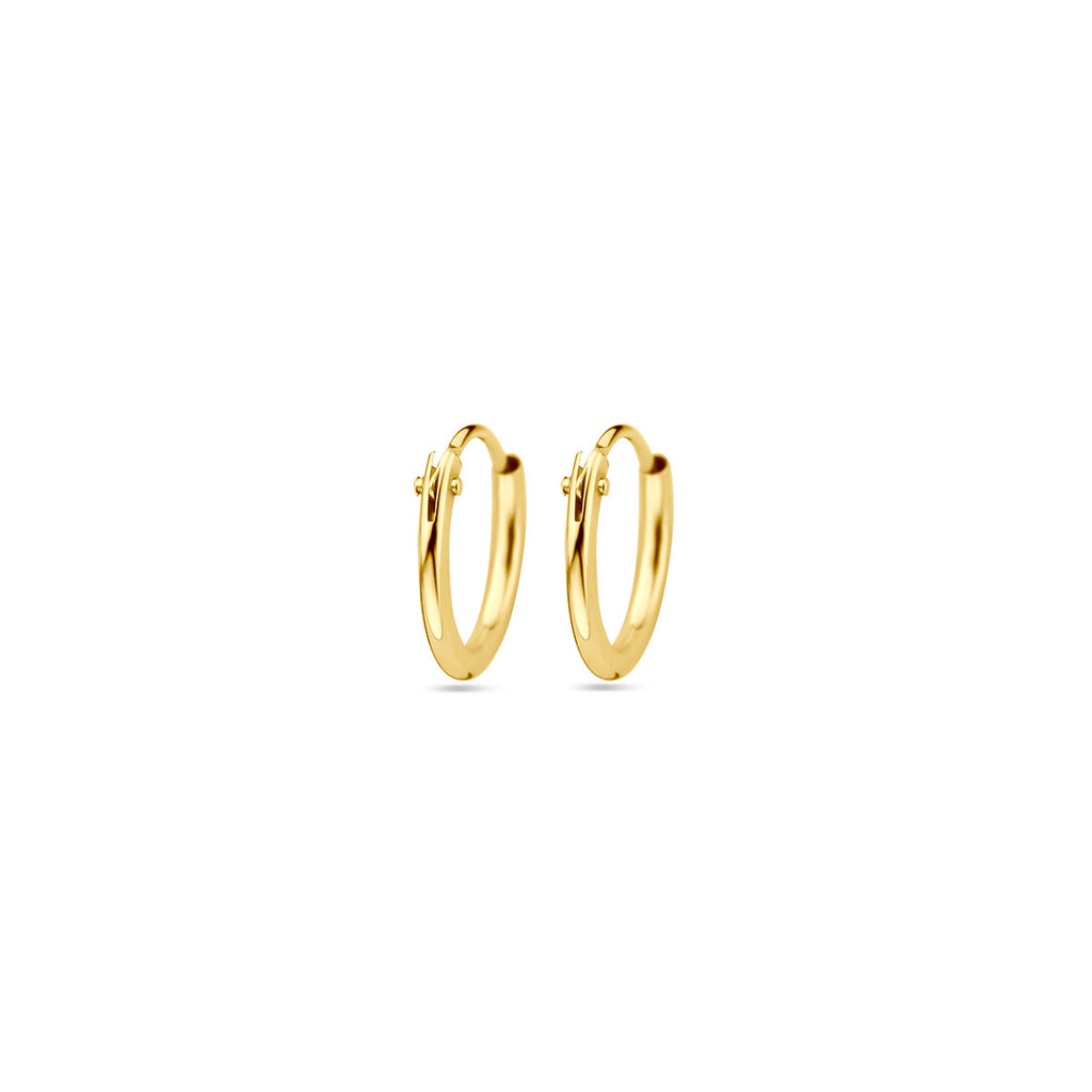 Gouden oorcreolen ronde buis 11*1.3mm