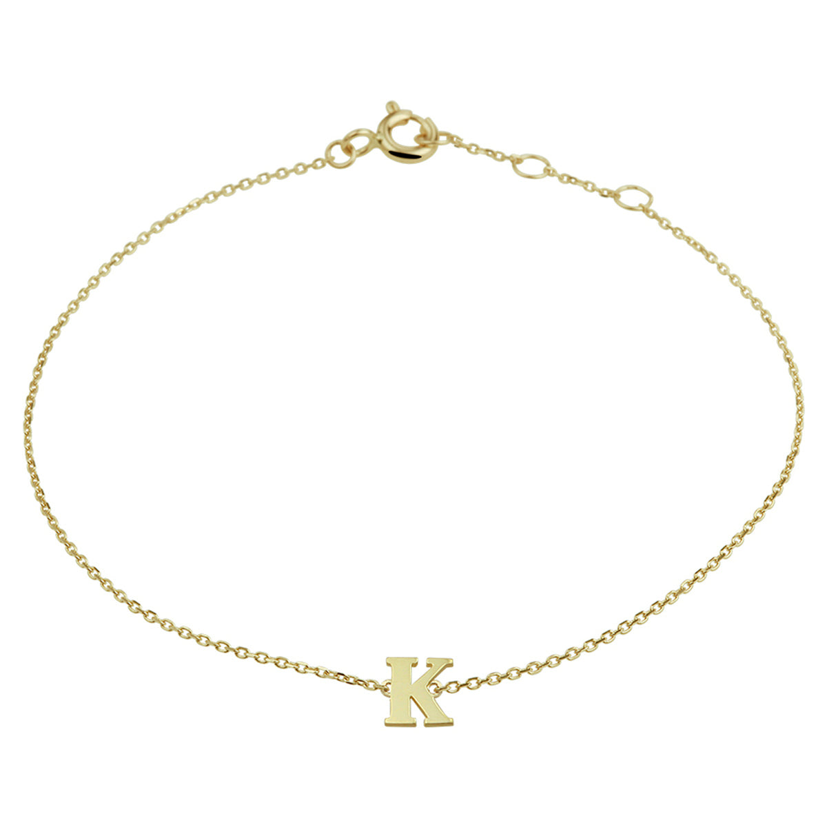 Armband letter 16.5 - 17.5 - 18.5 cm
