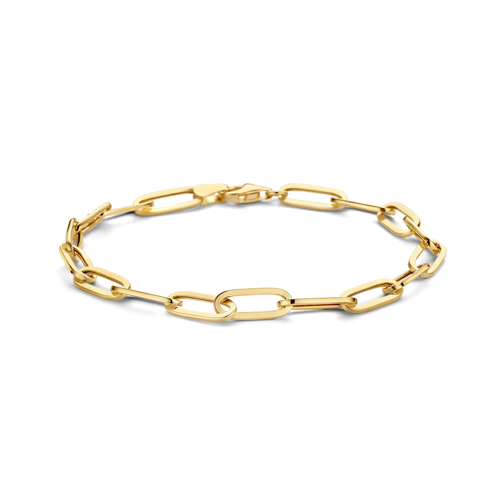 Armband paperclip platte buis 5.0 mm 18 cm