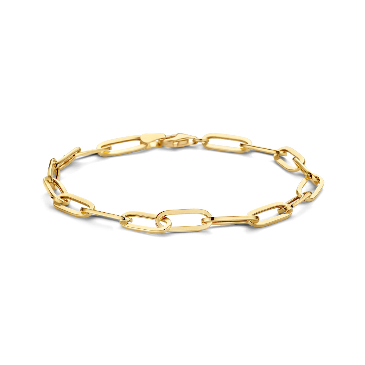 Armband paperclip platte buis 5.0 mm 18 cm
