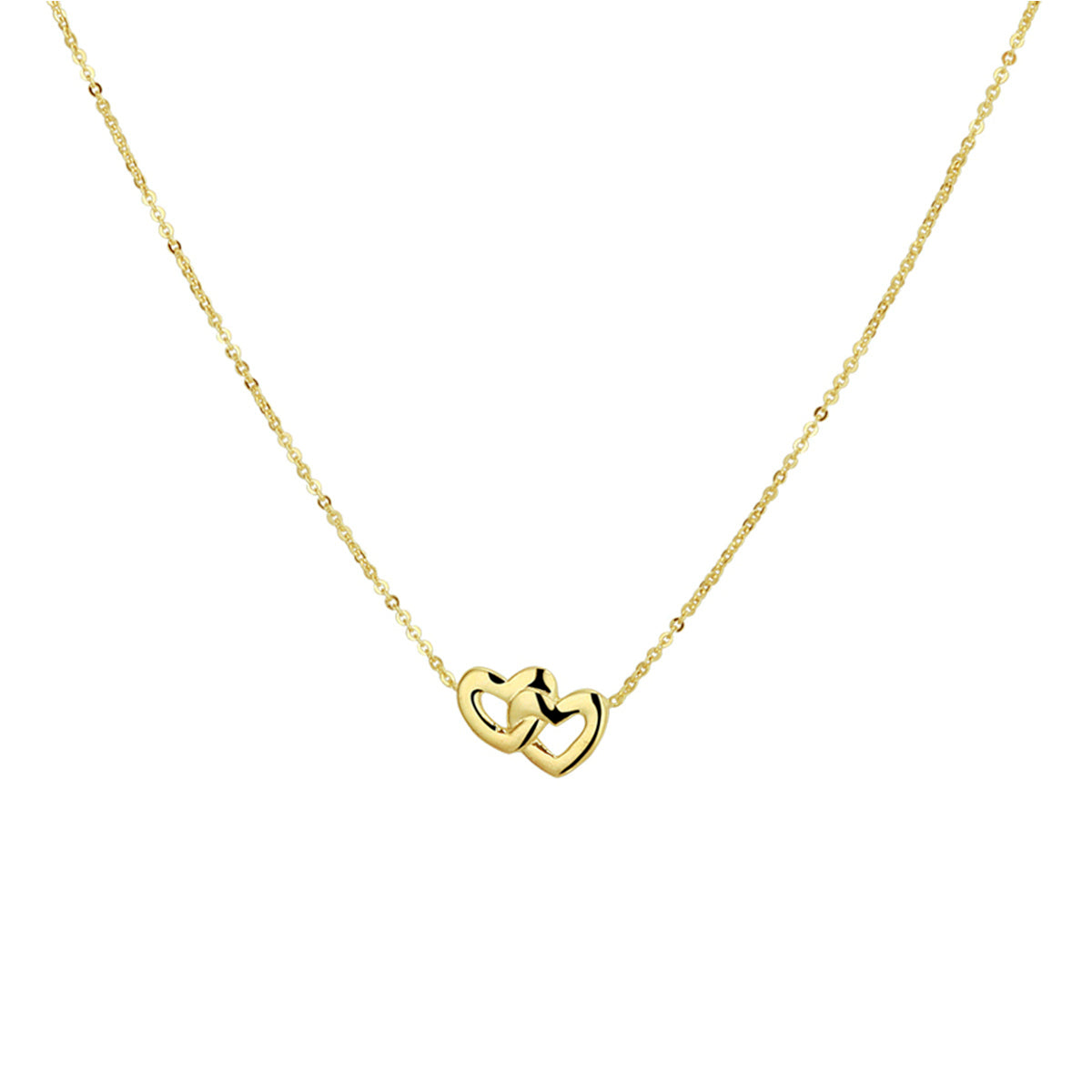 Collier hartjes 42 + 3  cm