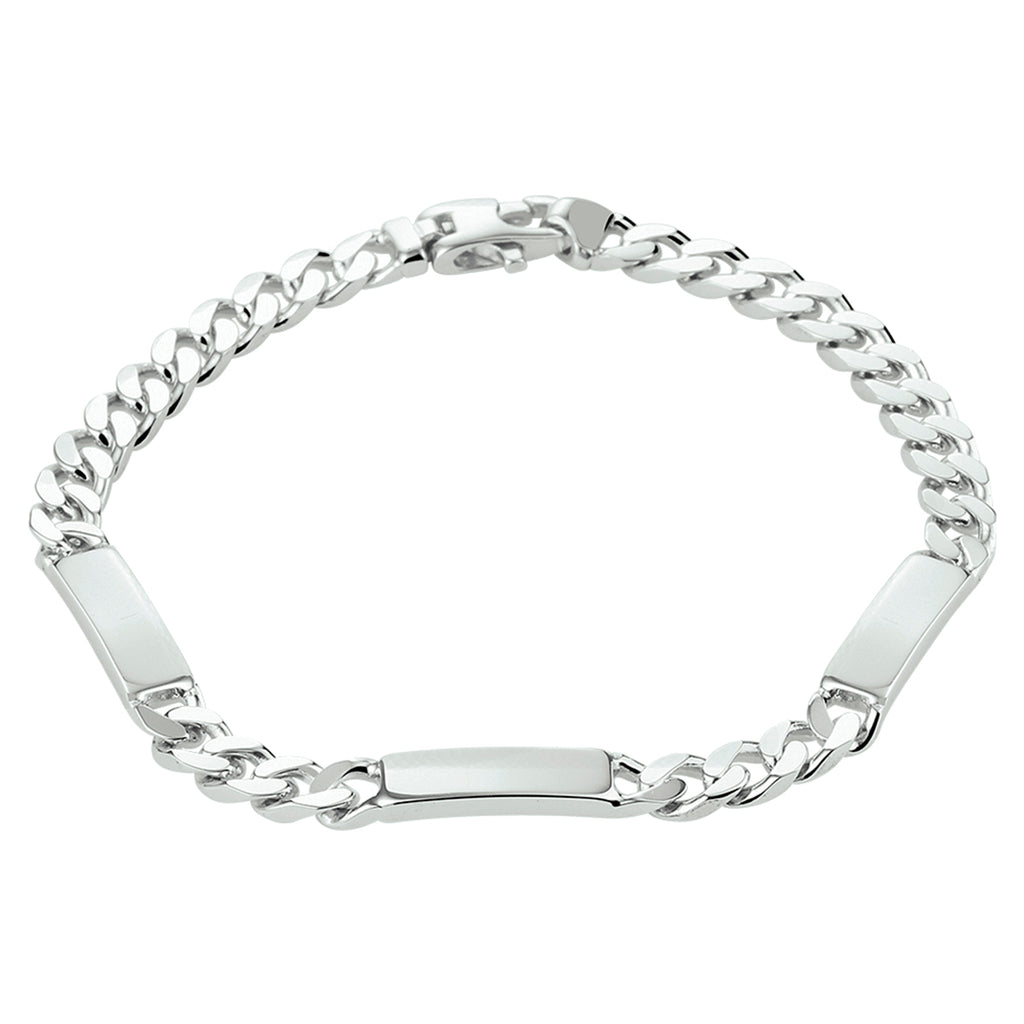 Graveerarmband gourmette 6-zijdes geslepen plaat 5.0 mm