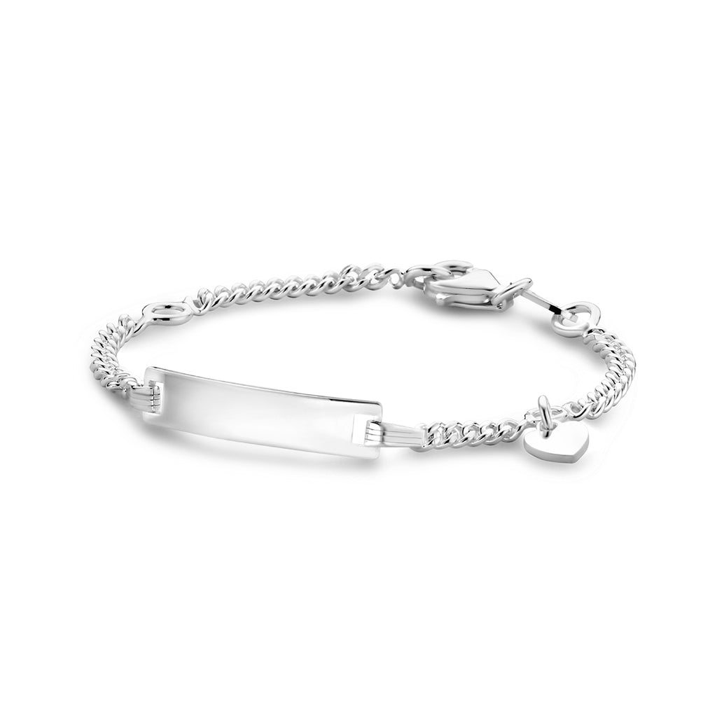 ZILVEREN PLAATARMBAND 11-13CM GOURMET LOS HART