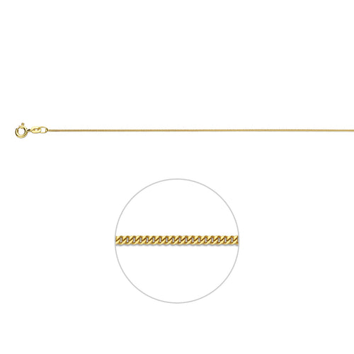 Geelgouden collier met gourmet schakel - 0.8 mm