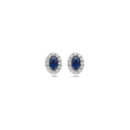 Oorknoppen saffier zirkonia 8 mm