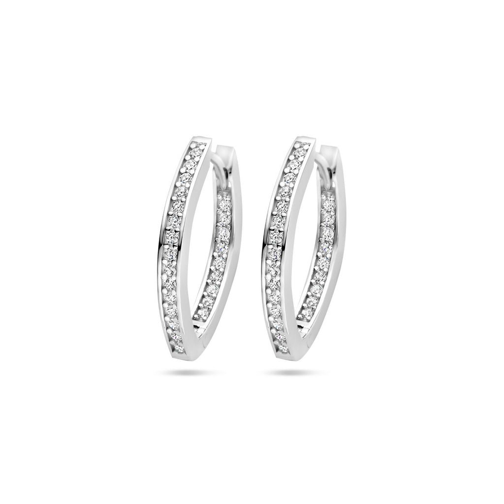 Klapoorringen zirkonia 21 mm