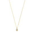 Collier druppel en zirkonia 43 - 45 cm