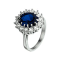 Ring zirkonia en synthetische saffier