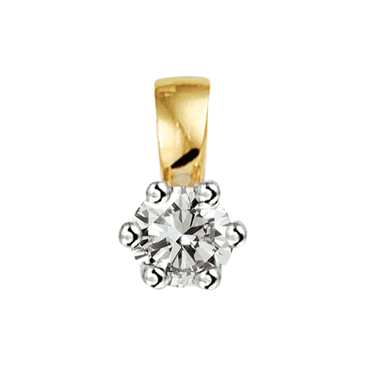 Hanger - goud diamant 0.10 crt hsi