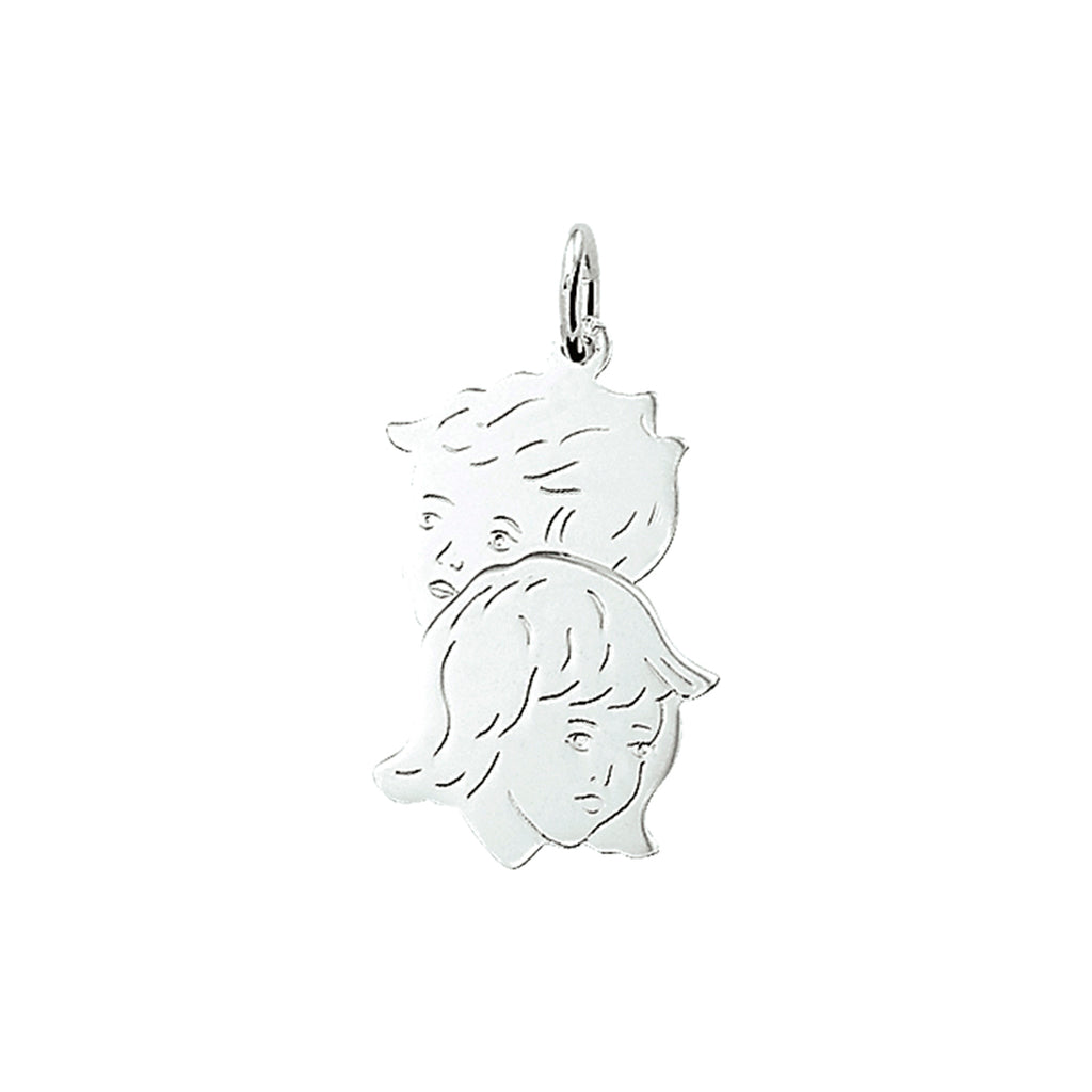 Hanger jongen en meisje 25.5 x 16 mm