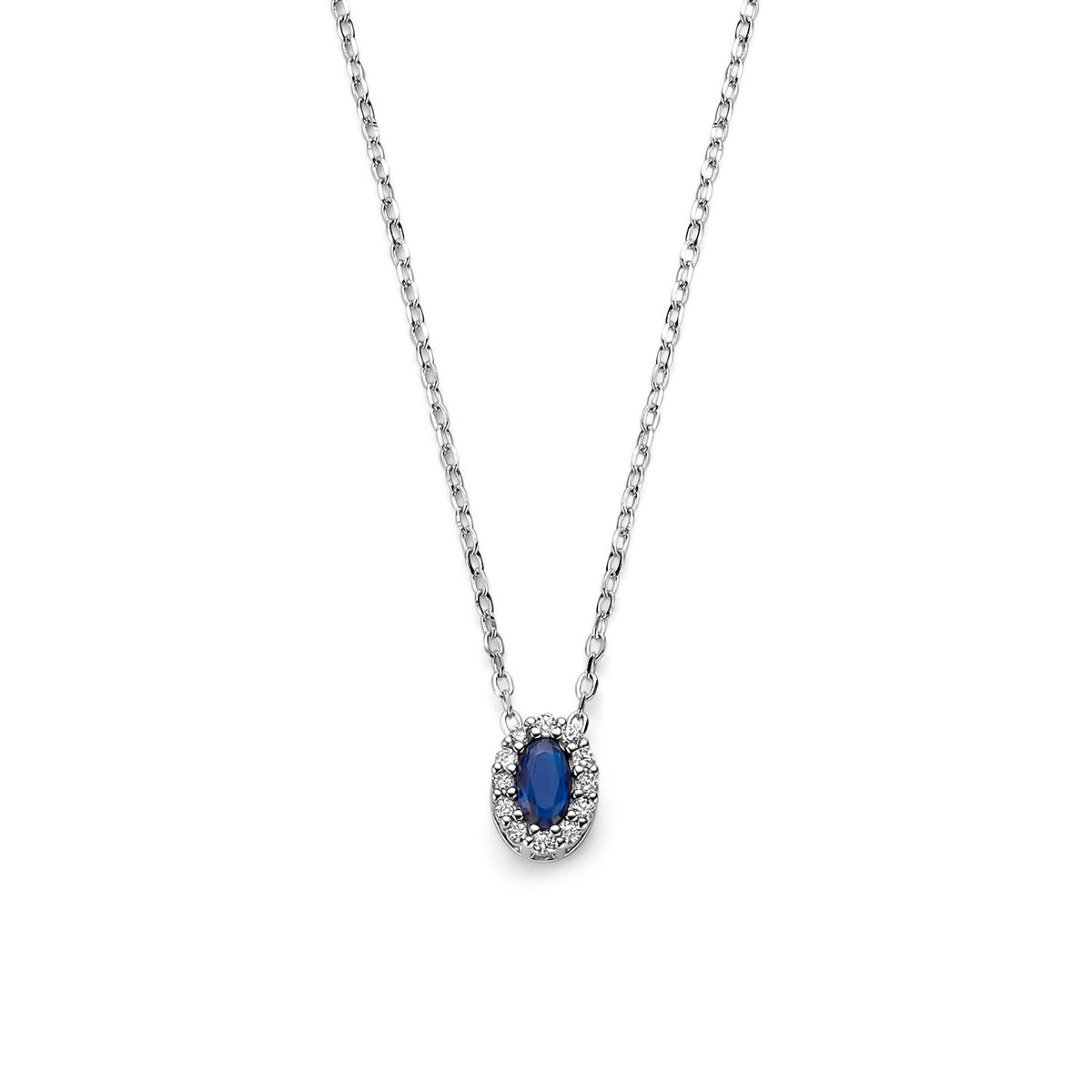 Collier saffier zirkonia 41 - 43 - 45 cm