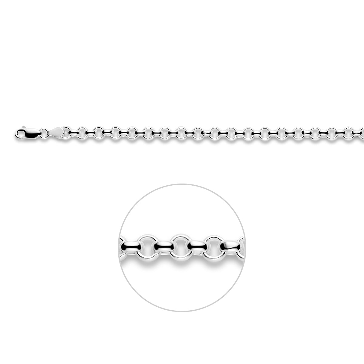 Armband jasseron schakel - zilver